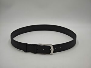 Thắt lưng da togo kết hợp da epsom (đen)