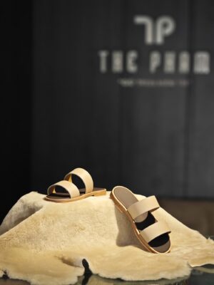 Dép TP nam - GoRi màu beige gót cao