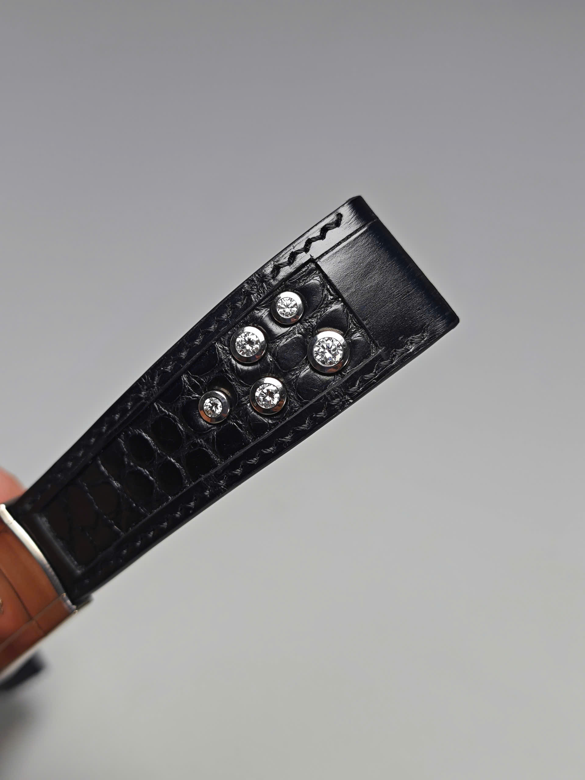 Dây đồng hồ Rolex Datejust - da cá sấu Pháp - Hình ảnh 3