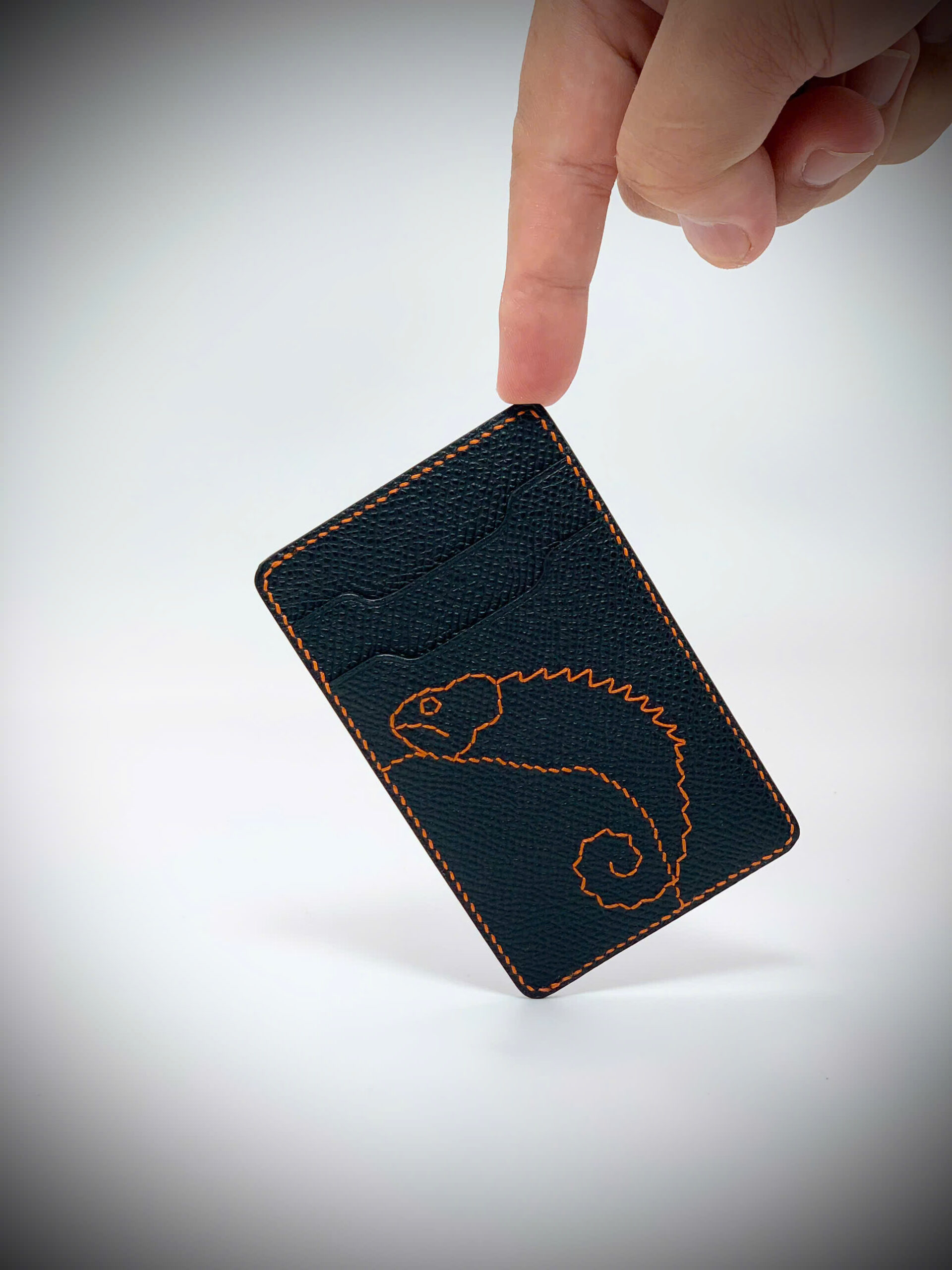 TP Gecko Signature - ví thẻ da thật thủ công - Hình ảnh 5