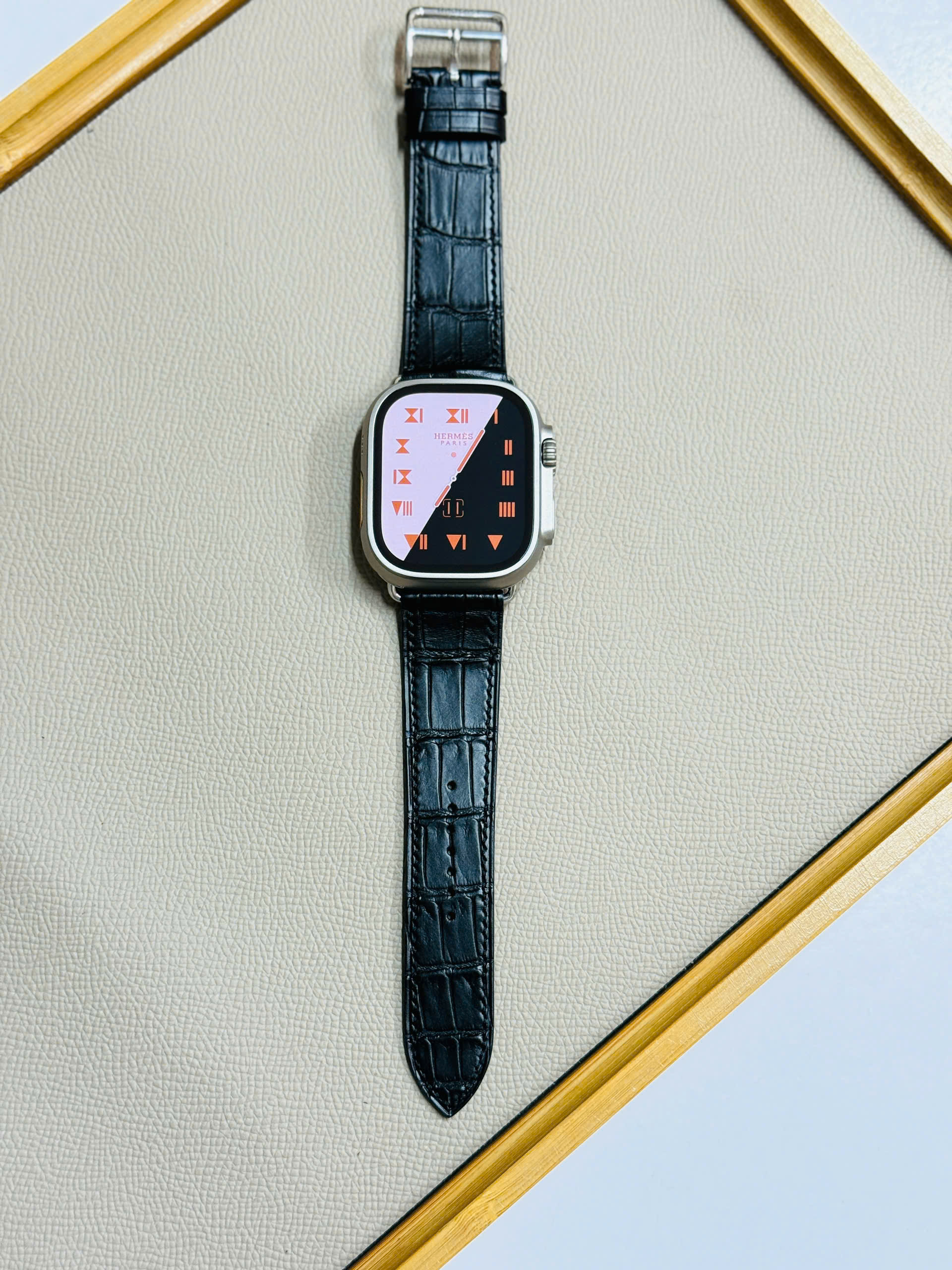 Dây đồng hồ Apple Watch da cá sấu Pháp - Hình ảnh 2