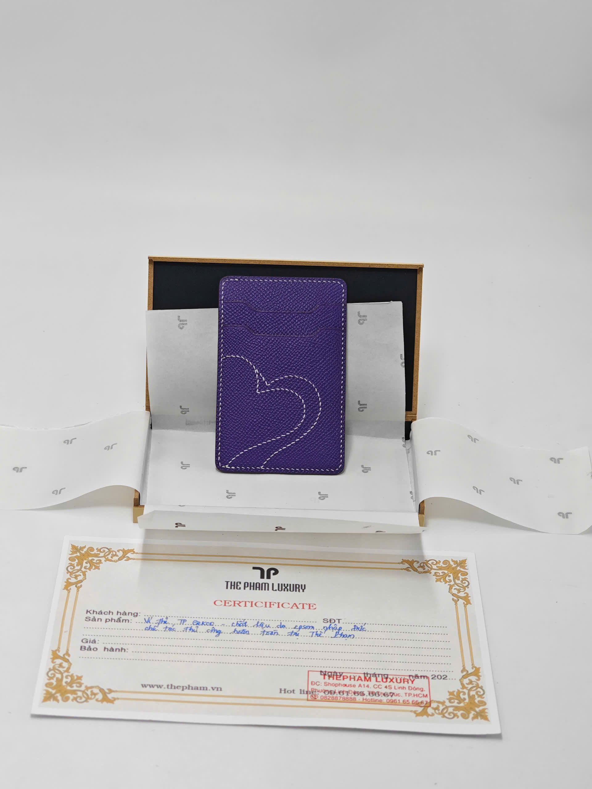TP Violet Amour – Ví thẻ da Epsom - Hình ảnh 6