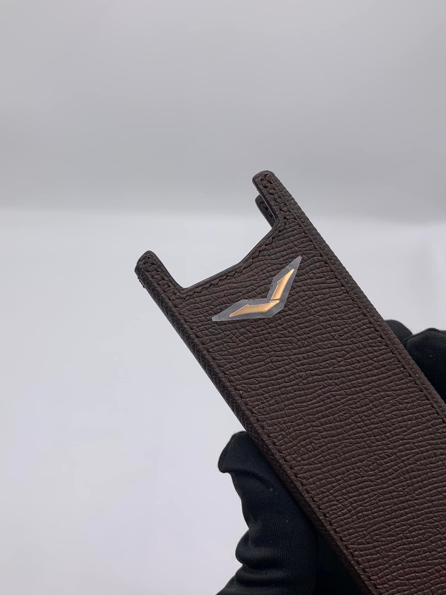 Bao da Vertu Signature S màu nâu chocolate - Hình ảnh 2