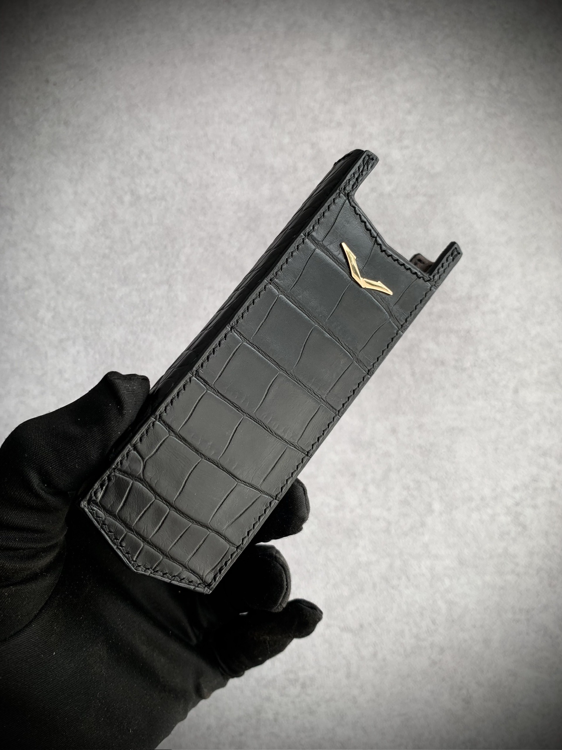 Bao da Vertu Signature S da cá sấu Pháp vân bụng - Hình ảnh 2