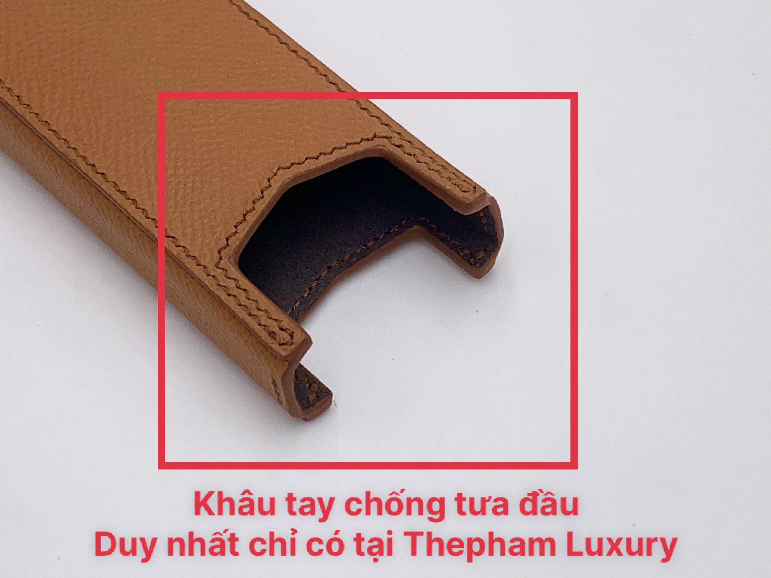 Bao da Vertu Signature S da Epsom gold kiểu rút - Hình ảnh 4