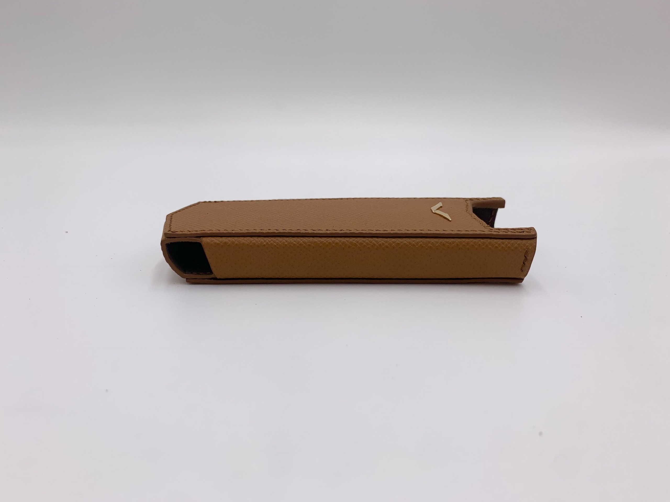 Bao da Vertu Signature S da Epsom gold kiểu rút - Hình ảnh 6