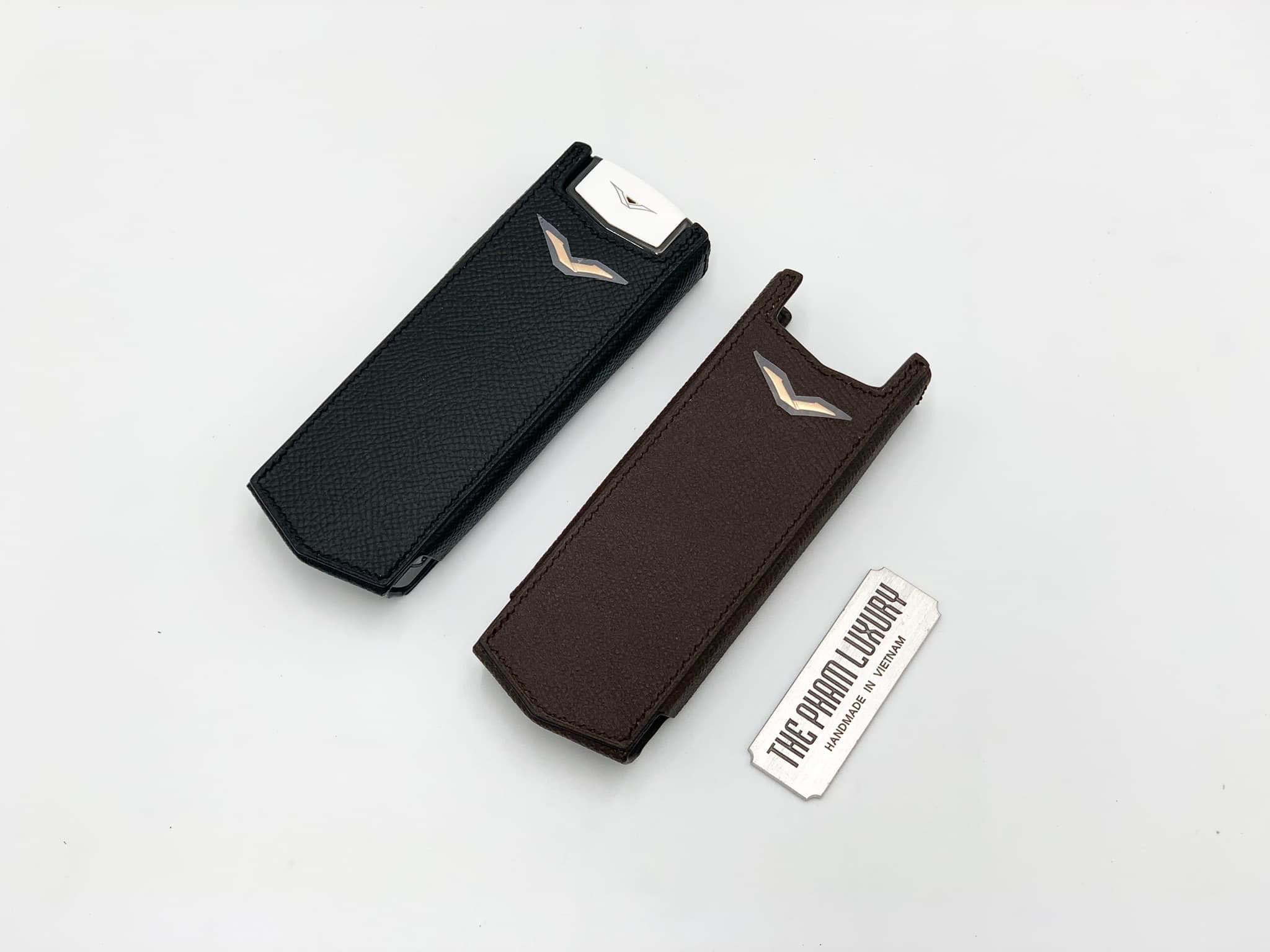 Bao da Vertu Signature S màu đen da Epsom - Hình ảnh 2